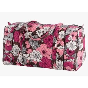 Vera Bradley Retired Mocha Rouge XL Travel Duffle Bag